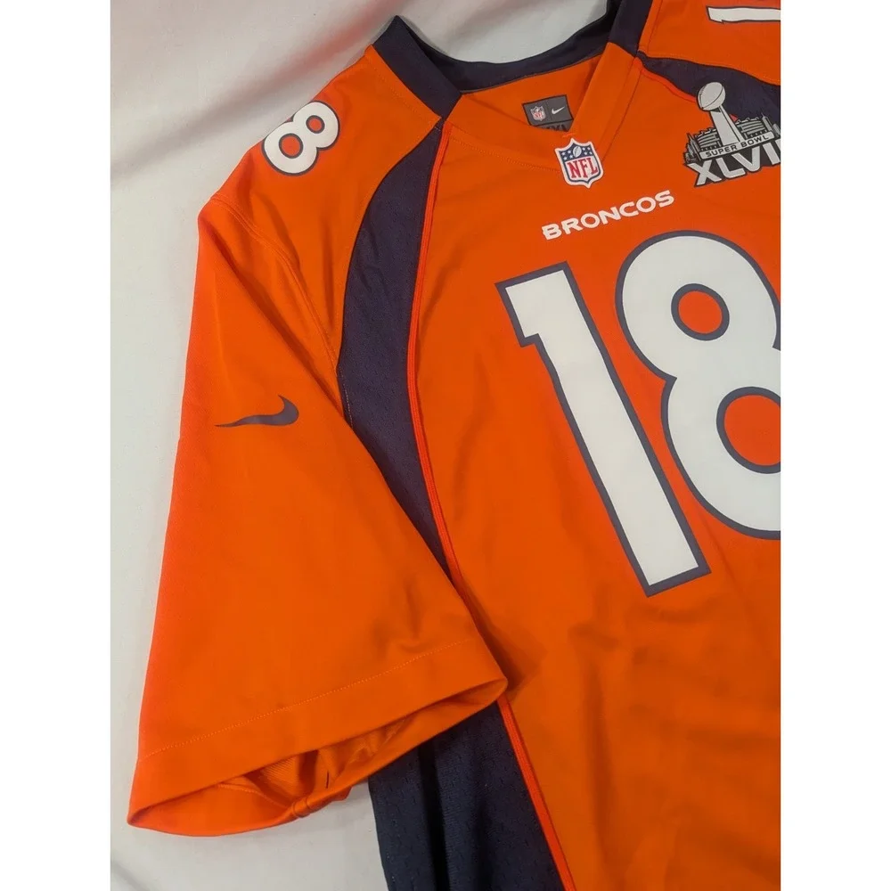 Nike NFL On Field Denver Broncos #18 Manning Jersey Men 2XL Football Super Bowl